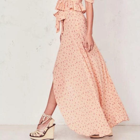 🍒NWT🍒 LOVESHACKFANCY MAXI SKIRT - Picture 1 of 5